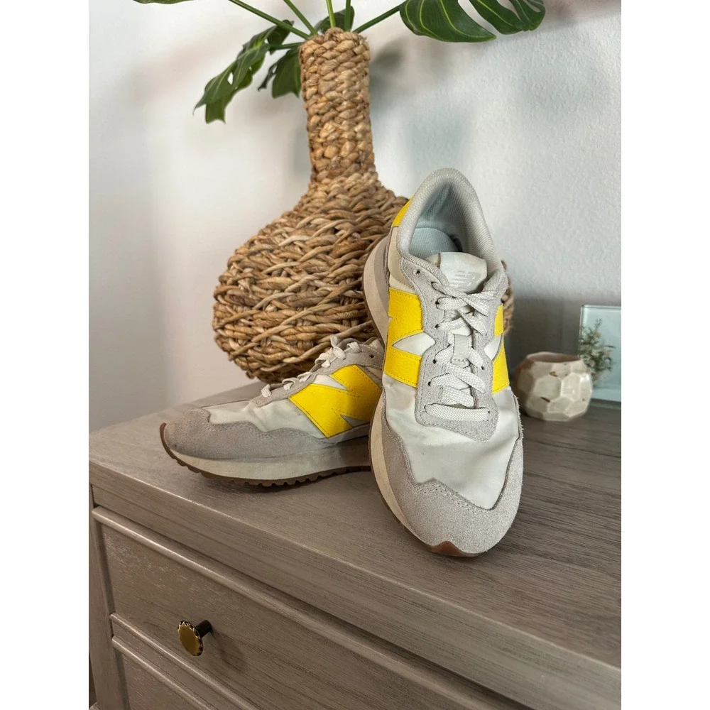 New Balance 237 Women's Sneakers WS237GE‎ Yellow Gray Size 8.5